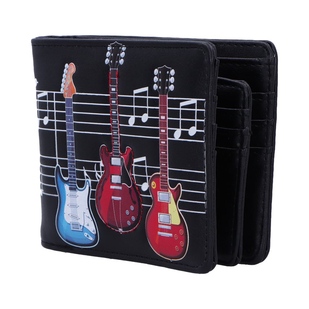 Nemesis Now Electric Guitars Embossed Music Wallet Black 11cm - Wallets at Gift Moments