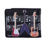 Nemesis Now Electric Guitars Embossed Music Wallet Black 11cm - Wallets at Gift Moments