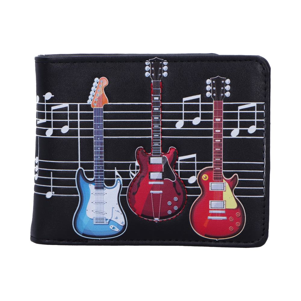 Nemesis Now Electric Guitars Embossed Music Wallet Black 11cm Default Title - Wallets at Gift Moments