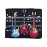 Nemesis Now Electric Guitars Embossed Music Wallet Black 11cm Default Title - Wallets at Gift Moments