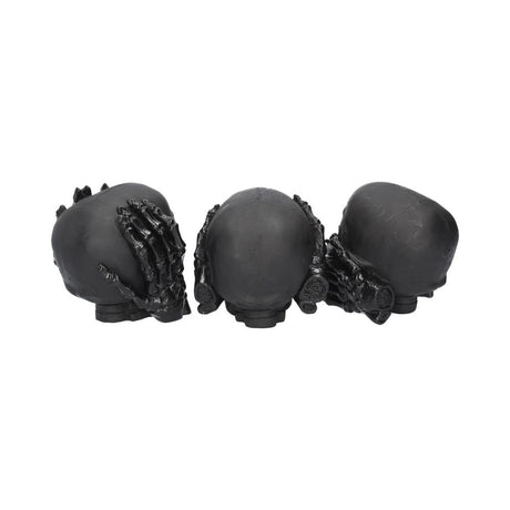 Dark See No, Hear No, Speak No Evil Skull Figures Ornaments - Figurines Small (Under 15cm) at Gift Moments