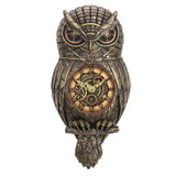 Chronology Wisdom Steampunk Owl Wall Clock Default Title - Clocks at Gift Moments