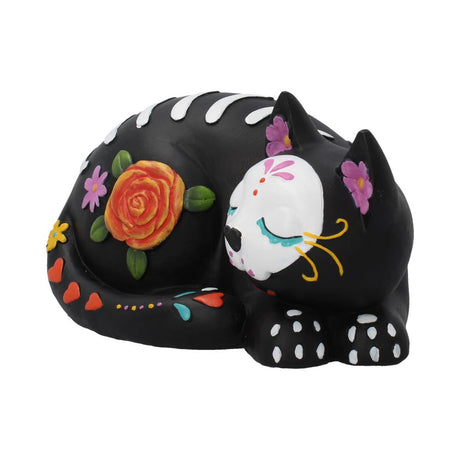 Sleepy Sugar Figurine Mexican Day of the Dead Sugar Skull Cat Ornament - Figurines Medium (15-29cm) at Gift Moments