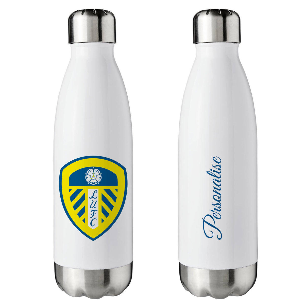 Personalised Leeds United FC Crest Insulated Water Bottle - Water Bottles at Gift Moments