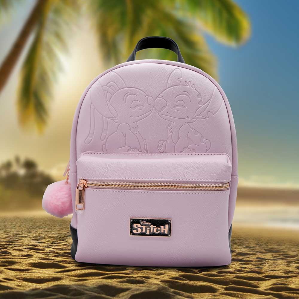 Disney Stitch and Angel Baby Pink Backpack: 1 - Bags By Lilo & Stitch