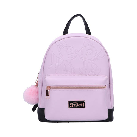 Disney Stitch and Angel Backpack in Baby Pink Default Title - Bags at Gift Moments