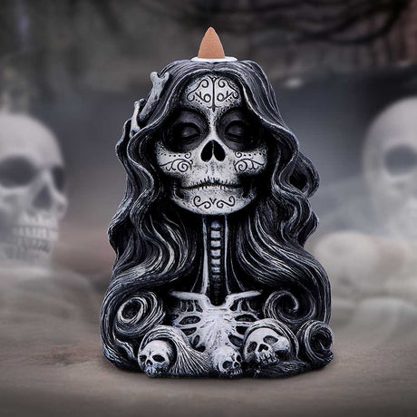 Calavera’s Offering Gothic Day of the Dead Inspired Backflow Incense Burner: 1 - Incense Holders By NN Designs