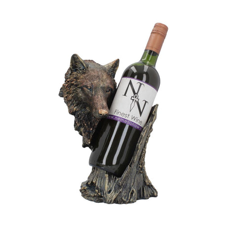 Call of the Wine Bronze Wolf Wine Bottle Holder 26cm: 2 - Guzzlers & Wine Bottle Holders By Gift Moments