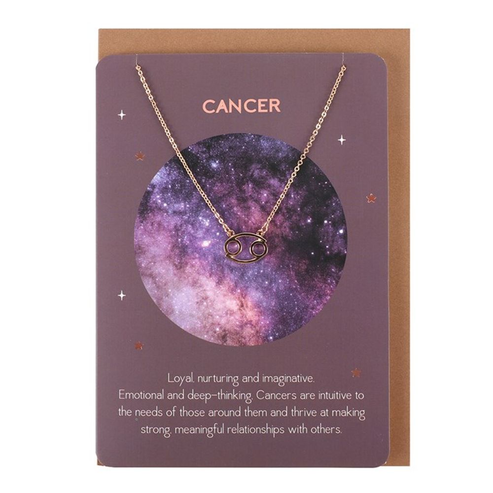 Cancer Zodiac Necklace with Greeting Card: 1 - Necklaces By Gift Moments