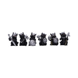 Cat Crusaders (Set of 6) Fierce Warrior Cat figurines with Unique Poses: 2 - Figurines Small (Under 15cm) By NN Designs