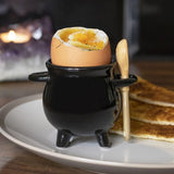 Cauldron Egg Cup with Broom Spoon: 1 - By Gift Moments