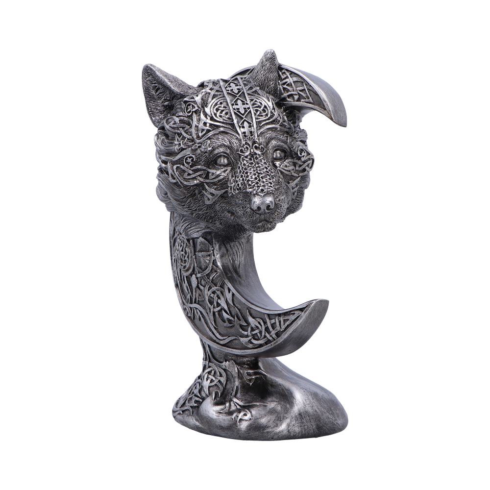 Celtic Crescent Wolf and Moon Ornament: 3 - Figurines Medium (15-29cm) By NN Designs