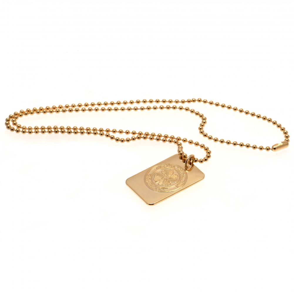 Celtic FC Gold Plated Dog Tag & Chain: 3 - Jewellery By Celtic