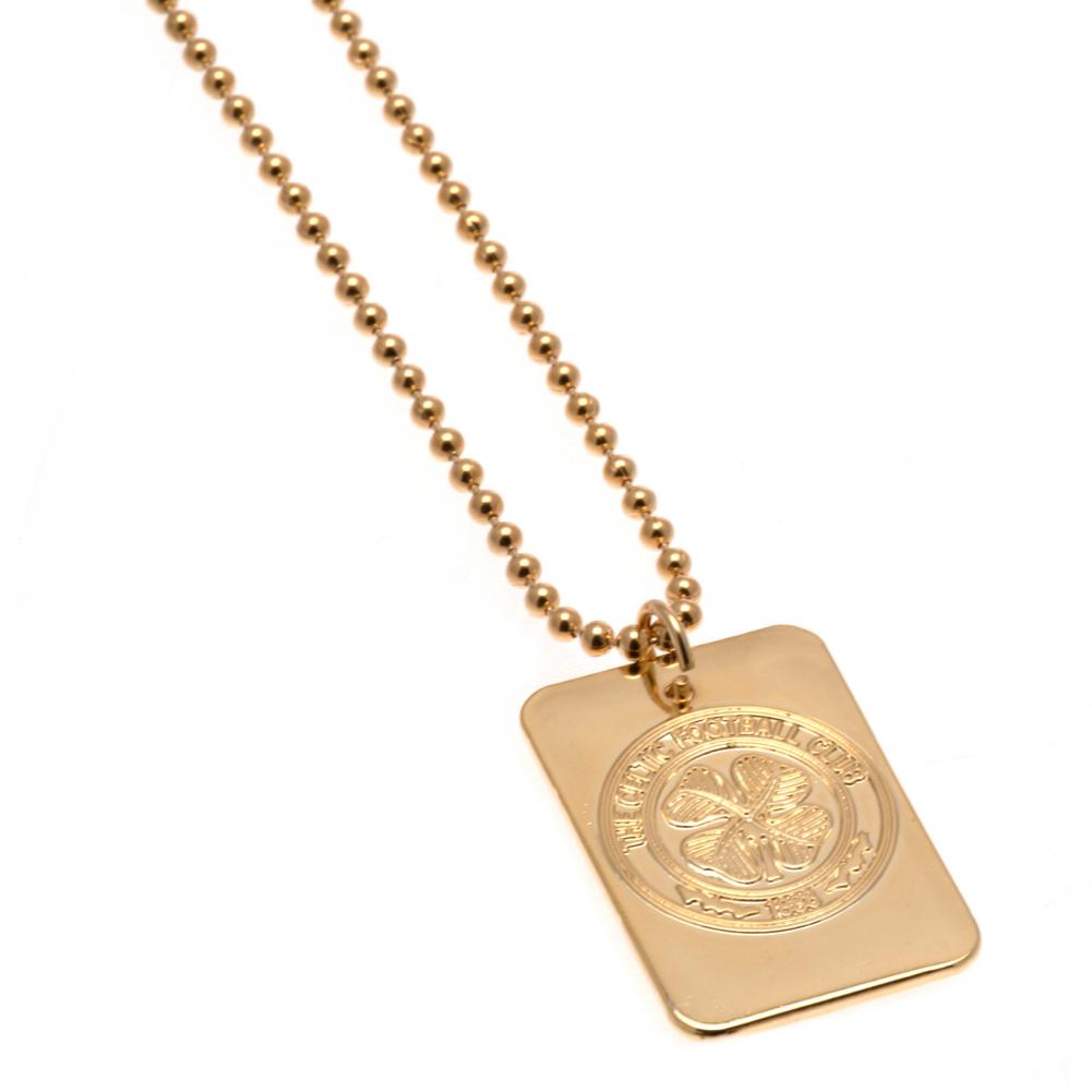 Celtic FC Gold Plated Dog Tag & Chain: 2 - Jewellery By Celtic