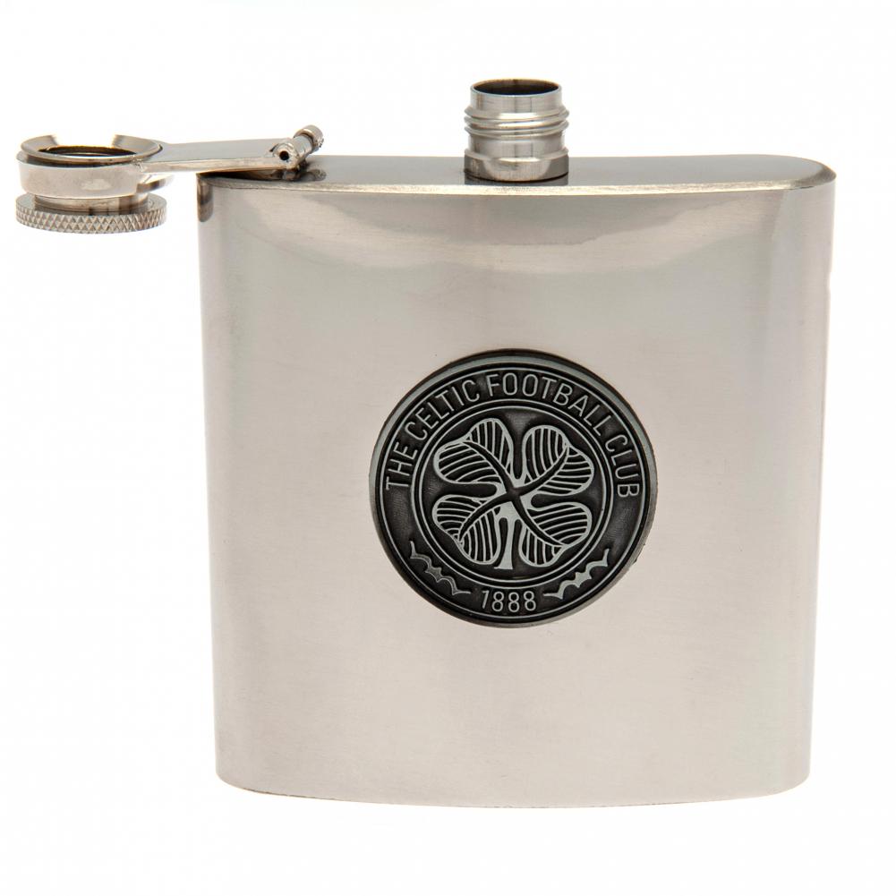 Celtic FC Stainless Steel Hip Flask: 3 - Hip Flasks By Celtic