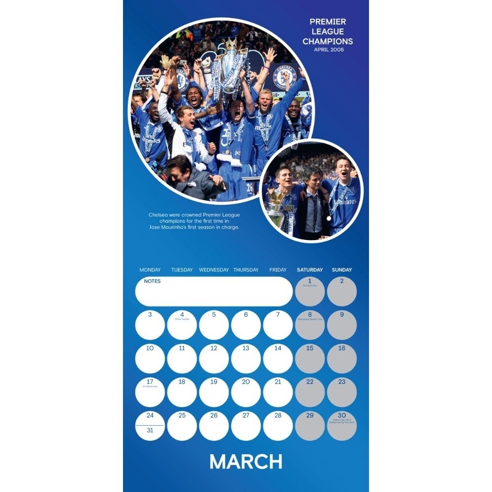 Chelsea FC Legends 2025 Square Calendar: 2 - Calendars & Planners By Chelsea