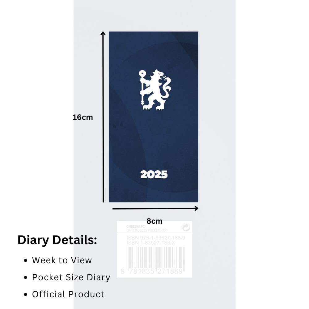 Chelsea FC 2025 Slim Diary: 3 - Diaries By Chelsea