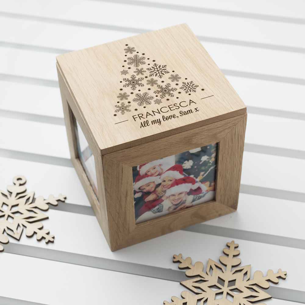 Personalised Christmas Photo Cube Default Title - Photo Cubes at Gift Moments