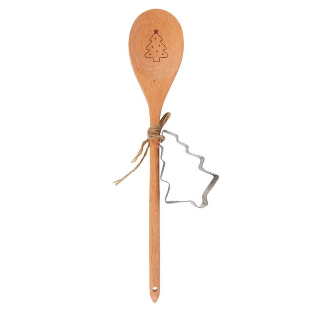 Festive Wooden Spoon and Cookie Cutter Set: 1 - By Gift Moments