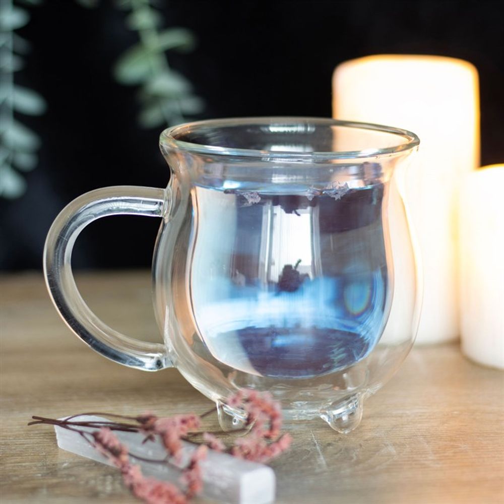 Clear Double Walled Glass Cauldron Mug: 1 - Mugs By Gift Moments