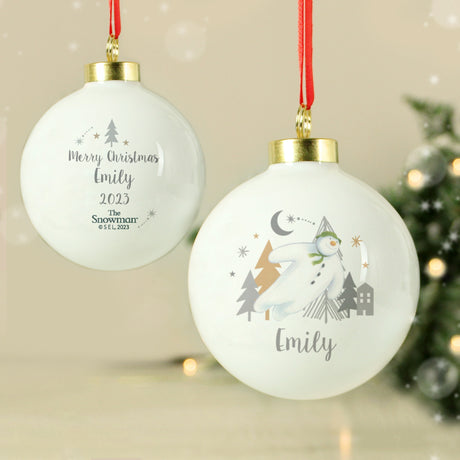 Personalised The Snowman Adventure Bauble: 1 - Christmas Baubles By The Snowman