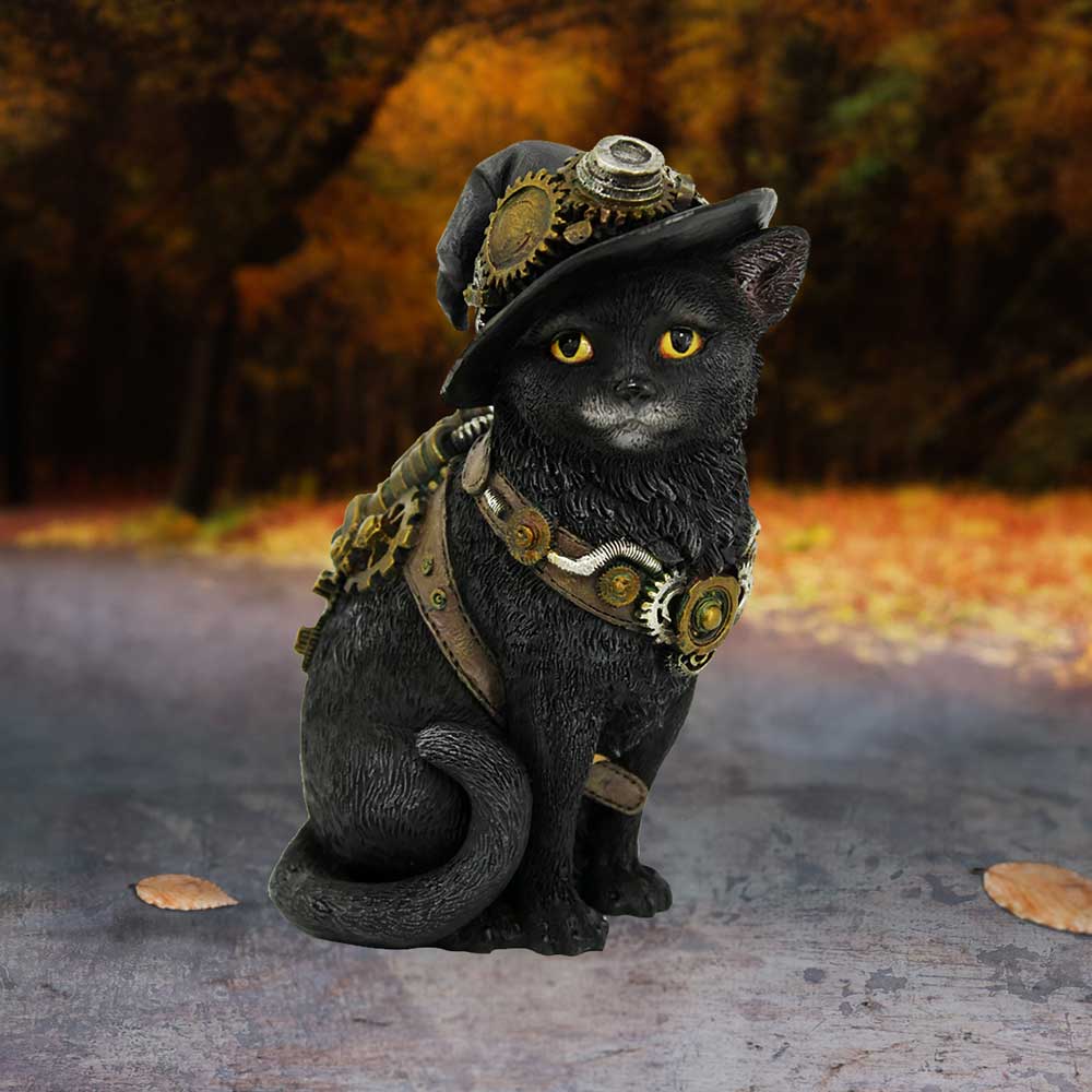 Clockwork Kitty Figurine Steampunk Cat Ornament: 1 - Figures & Collectables By Gift Moments