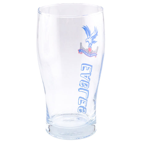 Crystal Palace FC Tulip Pint Glass: 2 - Glassware By Crystal Palace