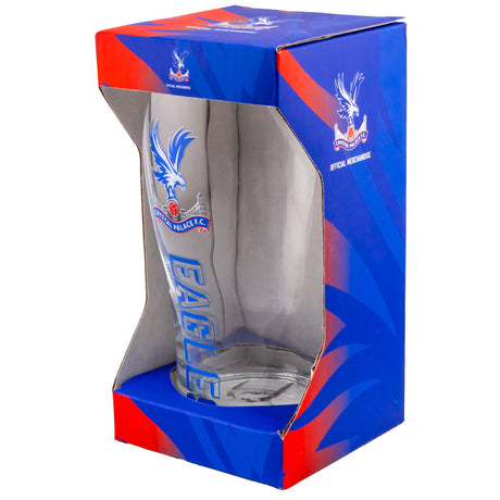 Crystal Palace FC Tulip Pint Glass: 3 - Glassware By Crystal Palace