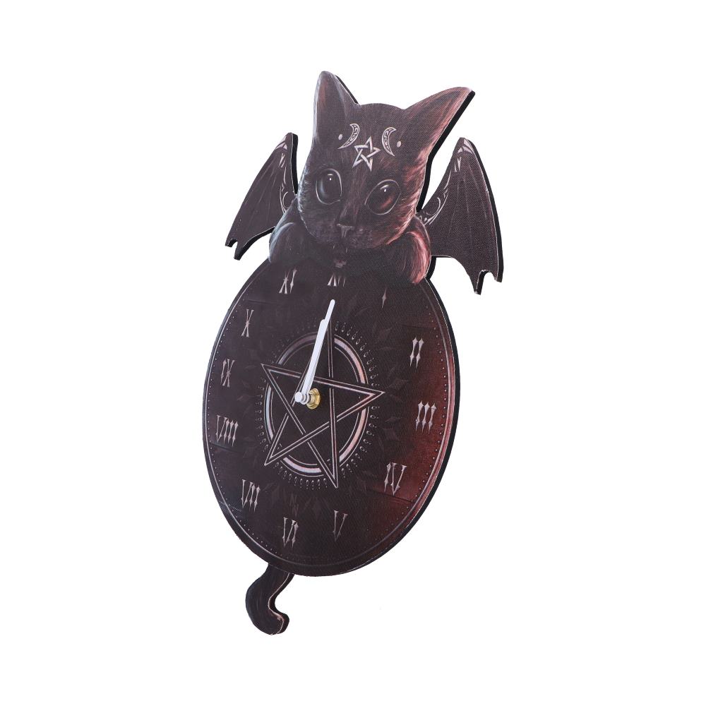 Cult Cuties Malpuss Wall Hanging Clock with Swinging Tail: 3 - Clocks By NN Designs