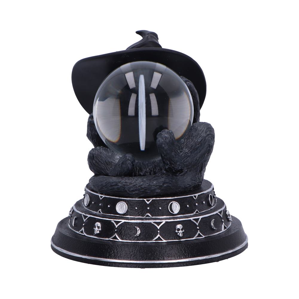 Cult Cuties Purrah Witch Cat Ornament Holding a Crystal Ball: 3 - Crystal Balls & Holders By NN Designs