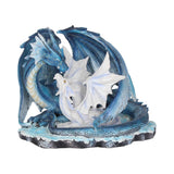 Mothers Love Blue Dragon and White Dragonling Figurine Default Title - Figurines Medium (15-29cm) at Gift Moments