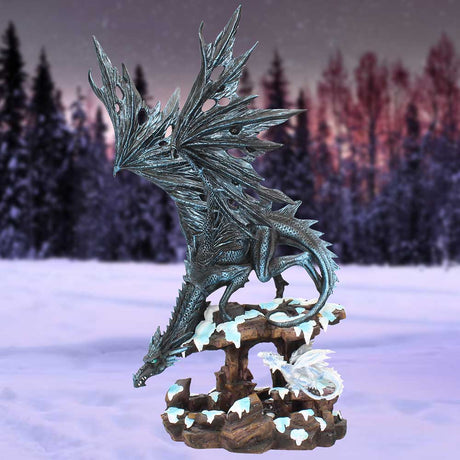 Nemesis Now Dragons Wisdom Black Ice 47cm - Figurines Large (30-50cm) at Gift Moments