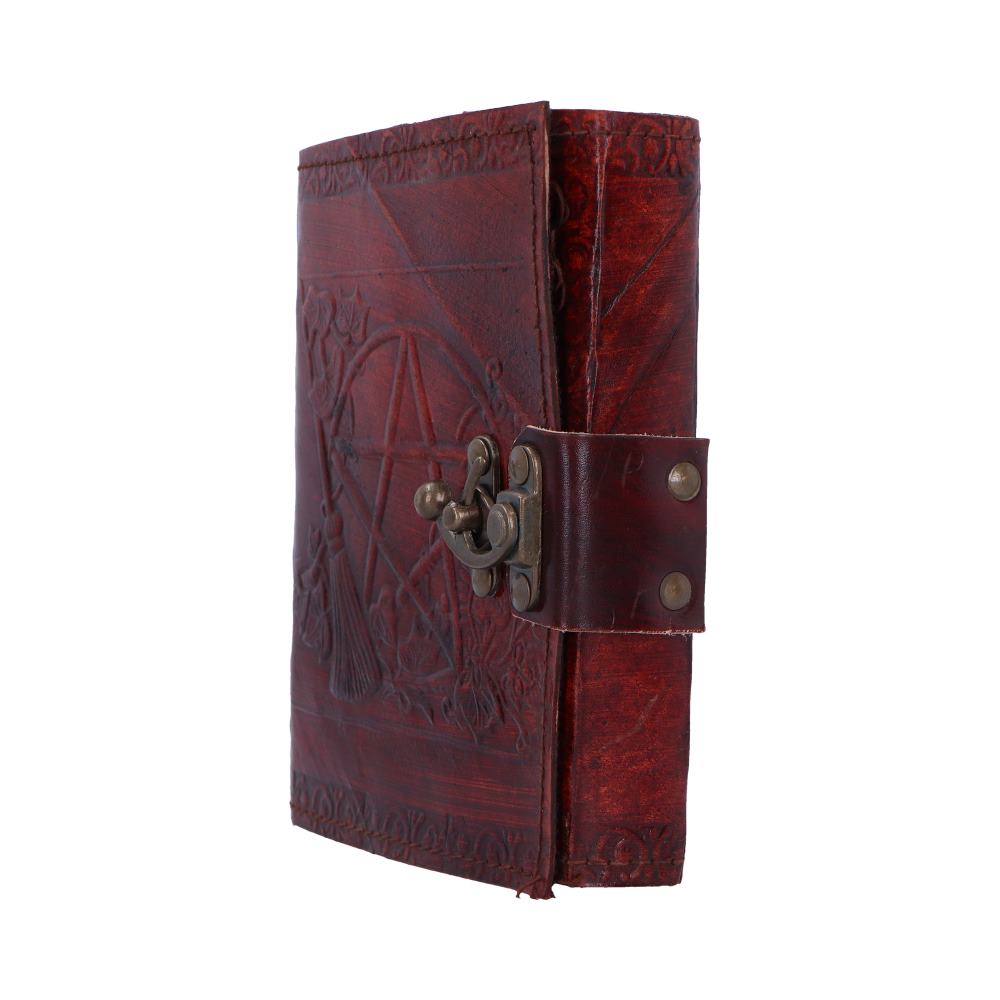 Nemesis Now Lockable Pentagram Leather Emboss Journal - Leather Journals at Gift Moments