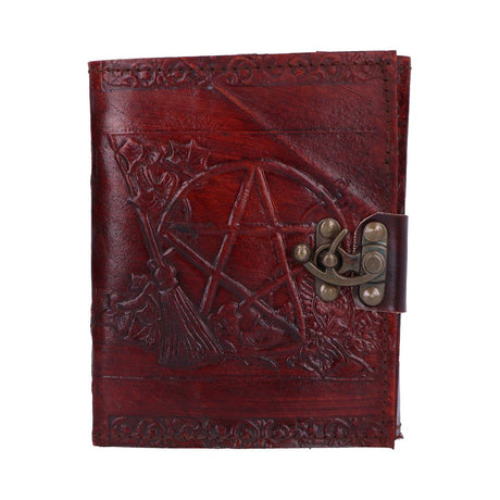 Nemesis Now Lockable Pentagram Leather Emboss Journal Default Title - Leather Journals at Gift Moments