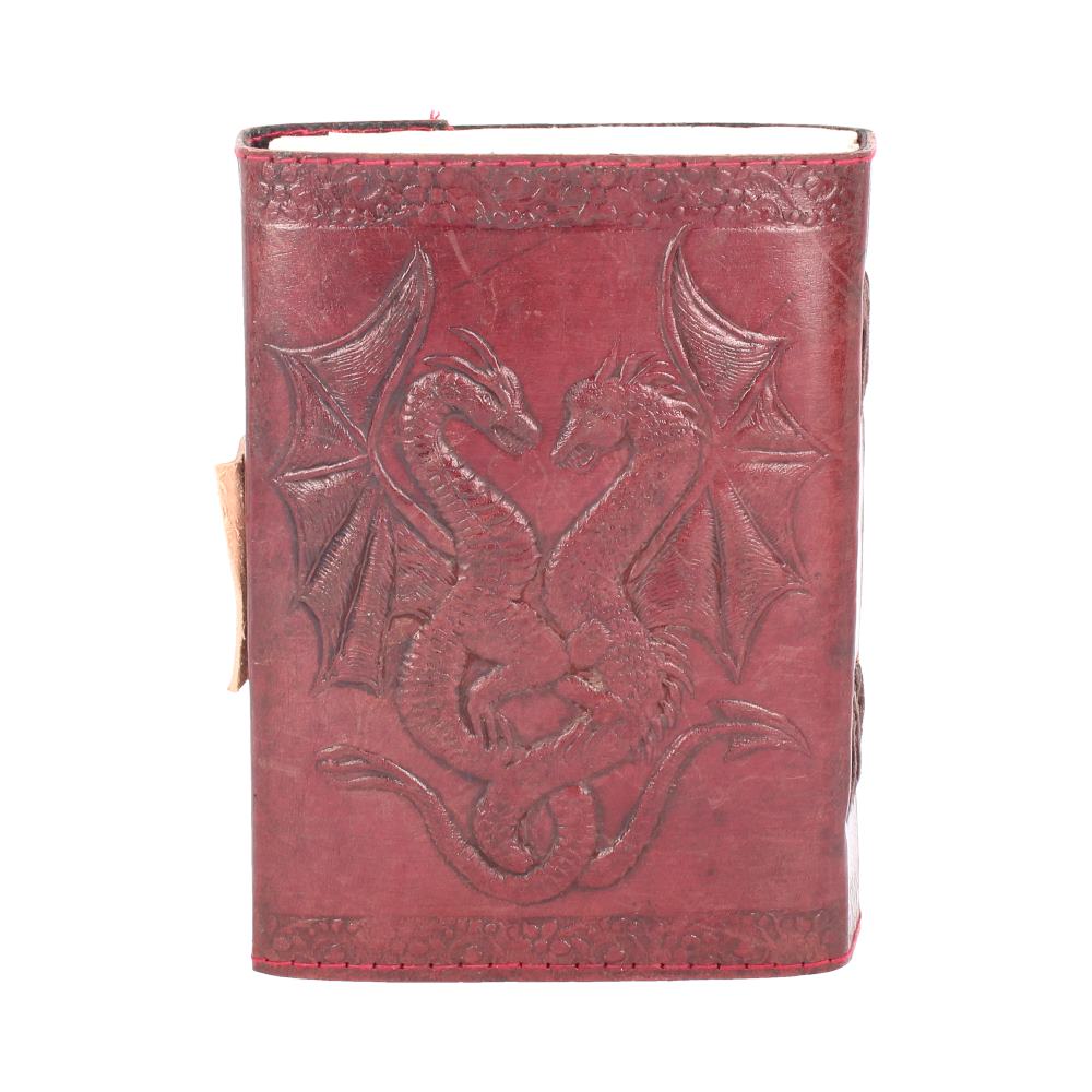 Nemesis Now Lockable Double Dragon Leather Embossed Journal - Leather Journals at Gift Moments