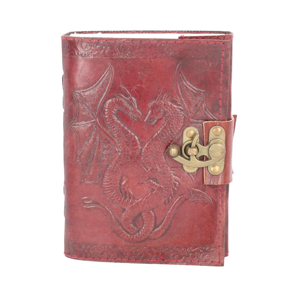 Nemesis Now Lockable Double Dragon Leather Embossed Journal Default Title - Leather Journals at Gift Moments