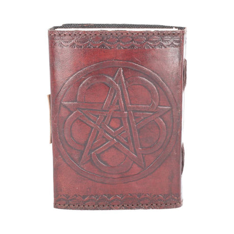 Nemesis Now Wiccan Lockable Pentagram Leather Embossed Journal - Leather Journals at Gift Moments