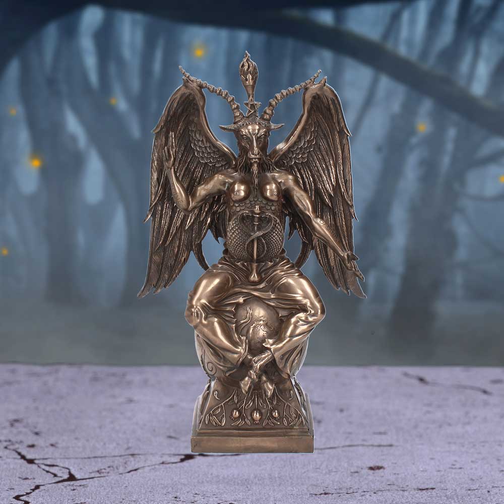 Bronzed Baphomet Occult Sabatic Goat Large Figurine 38cm - Figurines Large (30-50cm) at Gift Moments