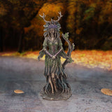 Lady of the Forest Figurine Bronze Celtic Pagan Goddess Flidais Ornament - Figurines Medium (15-29cm) at Gift Moments