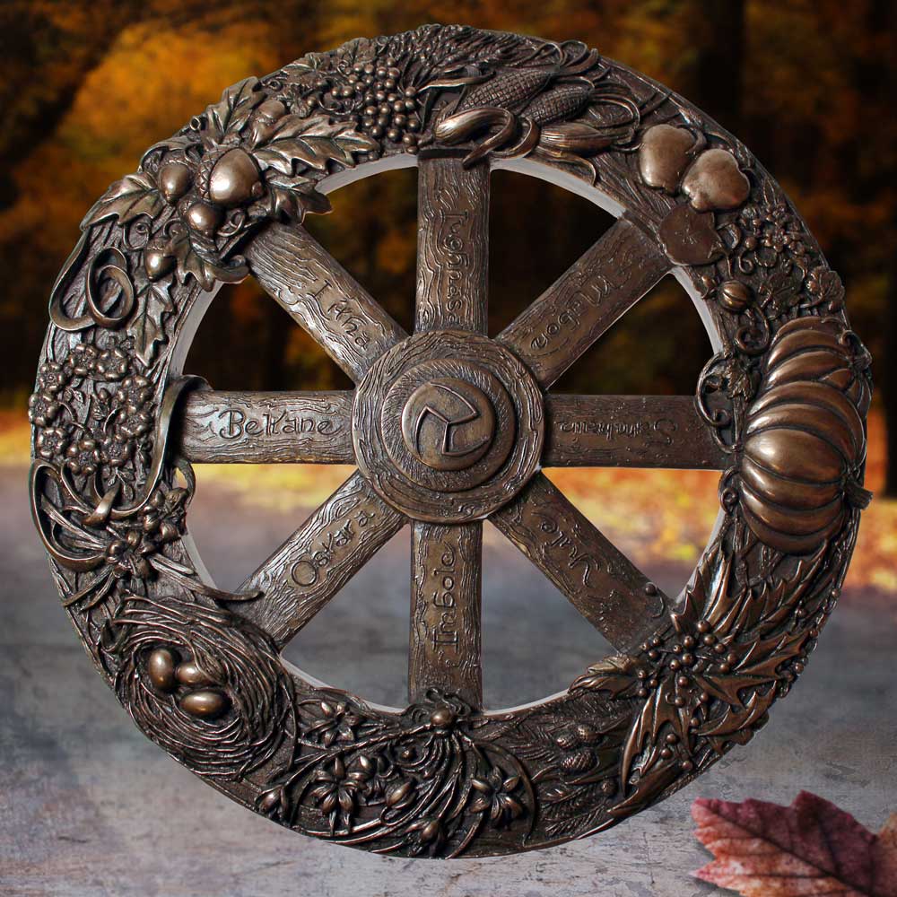 Wheel Of The Year Plaque Pagen Holiday Calendar 25cm - Wall Hanging Sculptures at Gift Moments