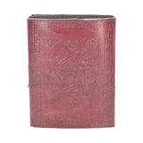 Lockable Pentagram Red Leather Journal 15 x 21cm - Leather Journals at Gift Moments