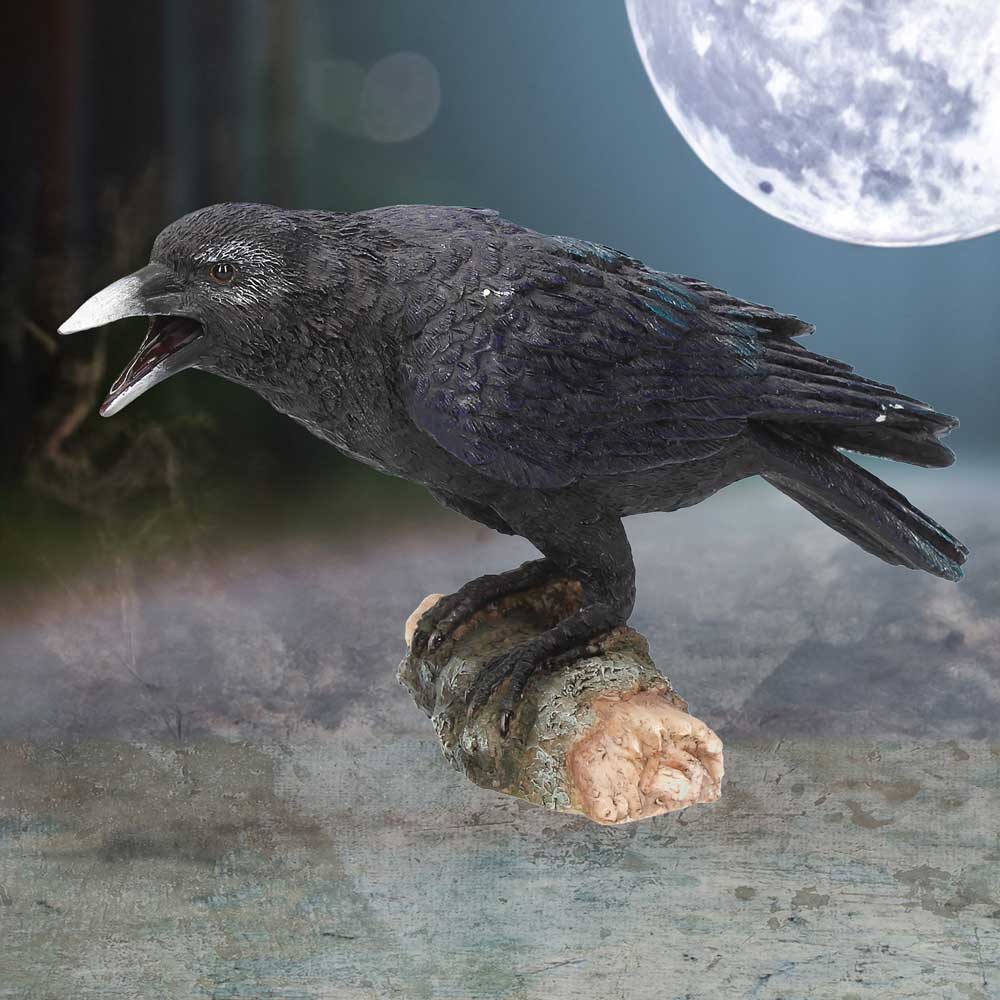 Raven's Call Figurine Gothic Bird Ornament - Figurines Medium (15-29cm) at Gift Moments