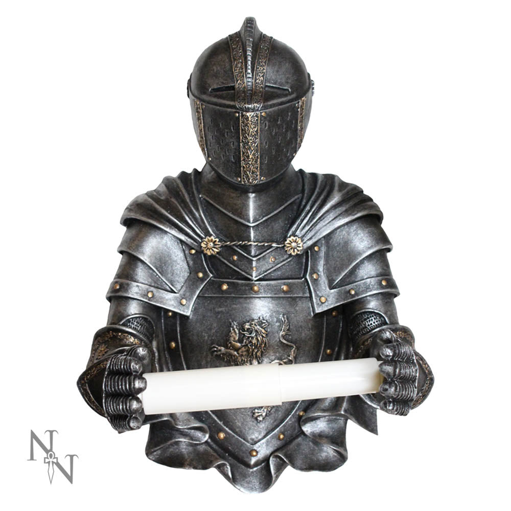 Sir Wipealot Medieval Armoured Knight Toilet Roll Holder Default Title - Toilet Roll Holders at Gift Moments