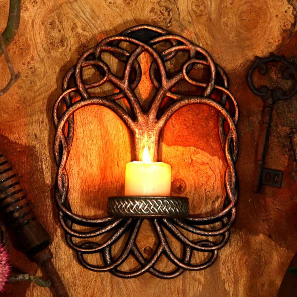 Celtic Tree Of Life Wall Hanging Candle Holder - Candles & Holders at Gift Moments