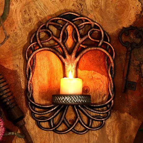 Celtic Tree Of Life Wall Hanging Candle Holder - Candles & Holders at Gift Moments