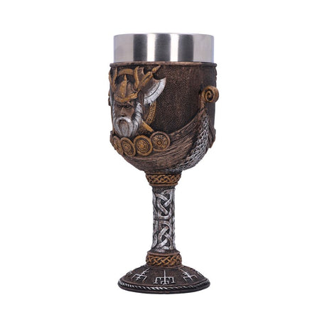 Valhalla Goblet Viking Dragon Boat Wine Glass - Goblets & Chalices at Gift Moments