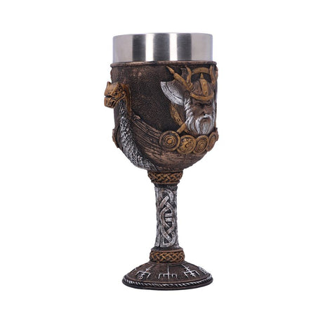 Valhalla Goblet Viking Dragon Boat Wine Glass - Goblets & Chalices at Gift Moments