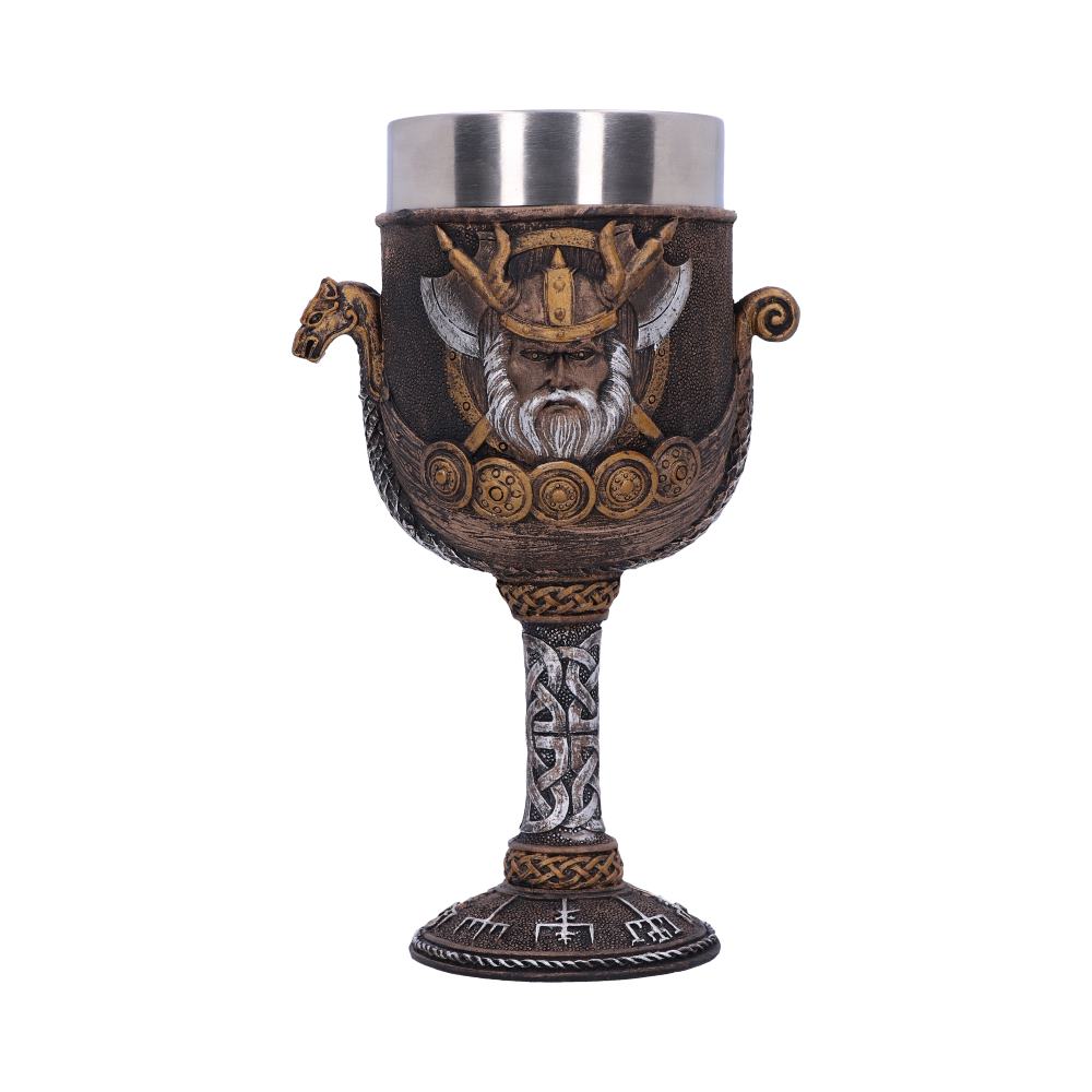 Valhalla Goblet Viking Dragon Boat Wine Glass Default Title - Goblets & Chalices at Gift Moments