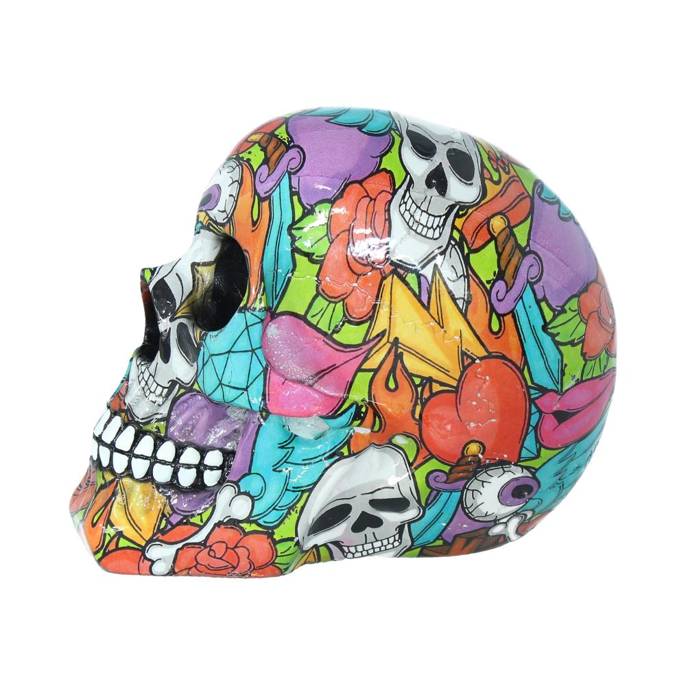 Calypso Graphic Art Printed Skull - Figurines Medium (15-29cm) at Gift Moments