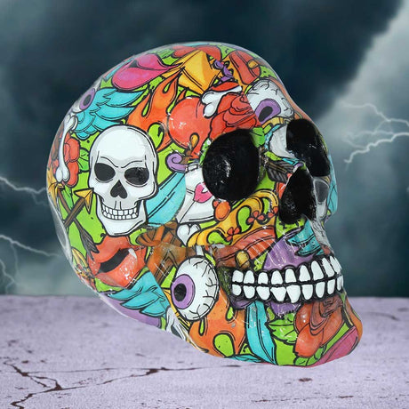 Calypso Graphic Art Printed Skull - Figurines Medium (15-29cm) at Gift Moments